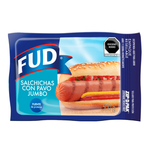 SALCHICHA JUMBO PAVO 500 G FUD