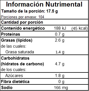 QUE AMARILLO CLASICO INDIV 1.82KG FSV